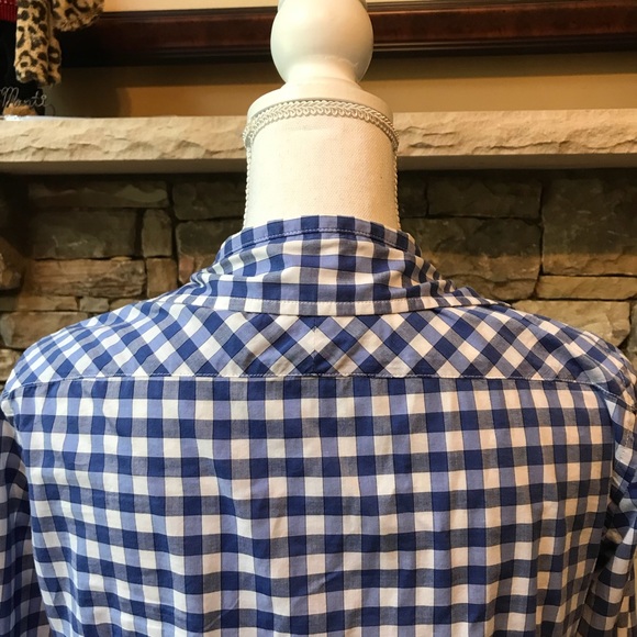 NWOT Banana Republic Soft Wash Checked Top Small - Picture 5 of 8
